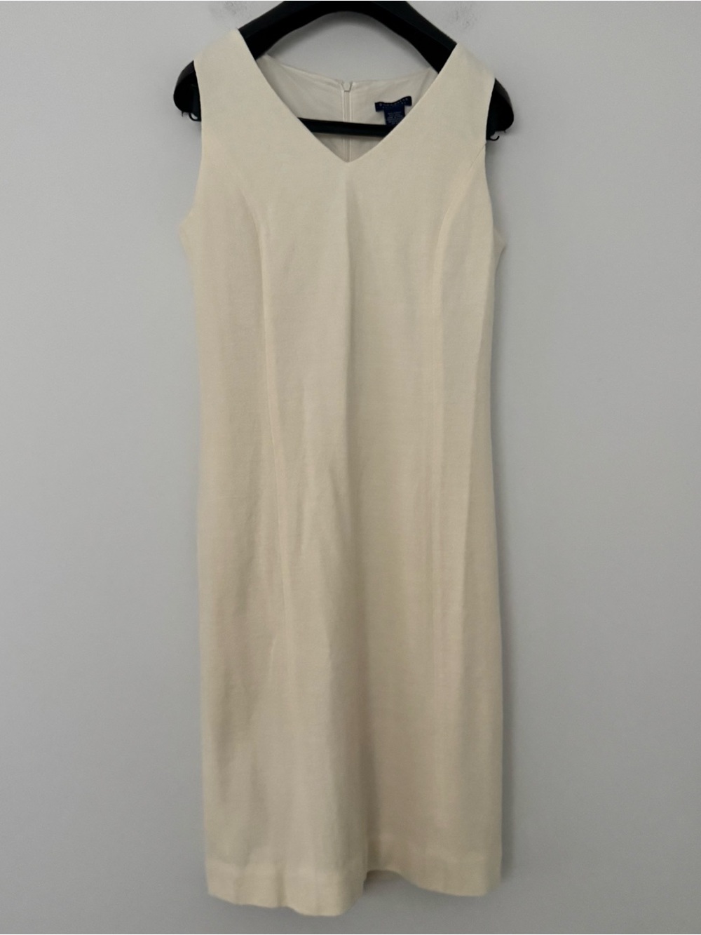 Doncaster Sheath Dress Women S Cream Wool Blend Quiet Luxury Workwear Minimalist